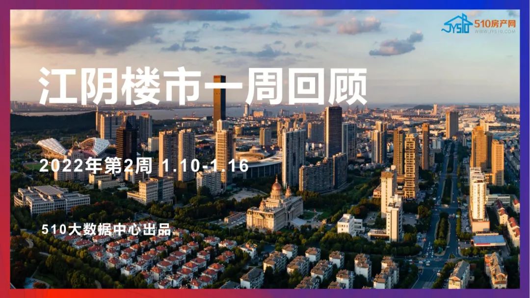 【周报】2022年1月第2周，江阴商品新房成交套数151套，环比上升41.21%~